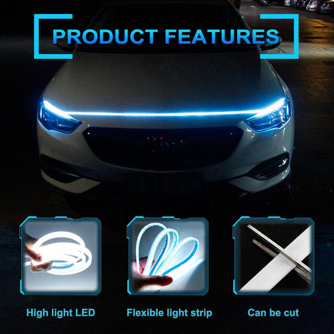 OKEEN Scan Starting LED Car Hood Light Strip Auto Engine Hood Guide-AM00541-Veeddydropshipping