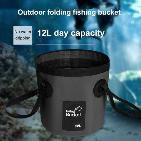 Foldable Bucket Outdoor Travel Water Storage Bag-HA01099-Veeddydropshipping