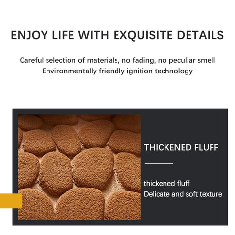 Bathroom Cobblestone Embossed Non Slip Mat-HA00416-Veeddydropshipping