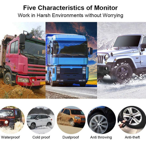12 sensors Truck Tire Pressure Monitoring System Solar TPMS-AM00589-Veeddydropshipping