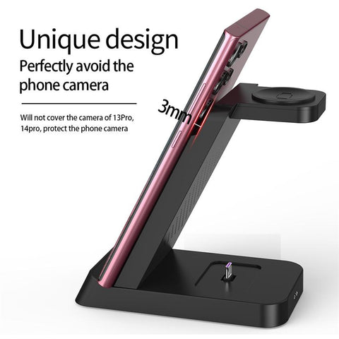 100W 4 in 1 Wireless Charger Stand For IPhone 14 13 12 11 X Samsung Apple Watch-PA01049-Veeddydropshipping