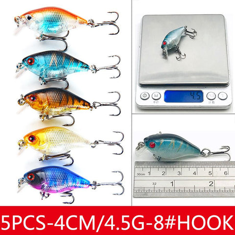 Minnow Hard Bait Kit Artificial Wobbler For Trolling Pike Crankbait Tackle Fishing -OS00315-Veeddydropshipping