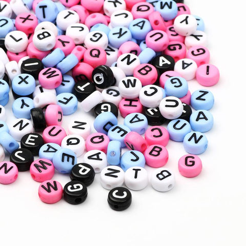 Mixed Letter Acrylic Jewelry Beads Making Necklace Brac elet DIY-JW01465-Veeddydropshipping