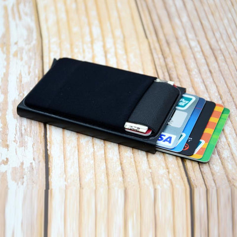 Metal Thin Slim Men Women Wallets Pop Up Minimalist Wallet-BS00191-Veeddydropshipping