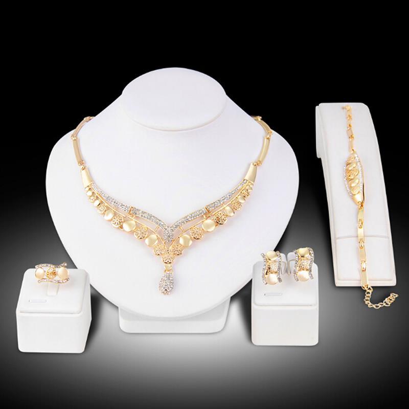 Jewelry Sets Romantic Color Design Necklace African Wedding  -JW00359-Veeddydropshipping