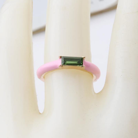 Glass 34 Colors Simple Style Ring Paved With Shiny Stone Fashion -JW01396-Veeddydropshipping