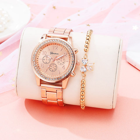 Fashion Bracelet Set  Wristwatches Steel  Quartz Watch-JW01059-Veeddydropshipping
