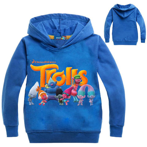 New Arrivals Trolls Sweatshirt Kids Poppy Clothes Girls Cartoon Hoodies-TB01014-Veeddydropshipping