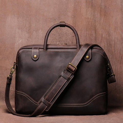 Genuine Leather Male Laptop Bags Men&#39;s Handbag Business Office-BS00429-Veeddydropshipping