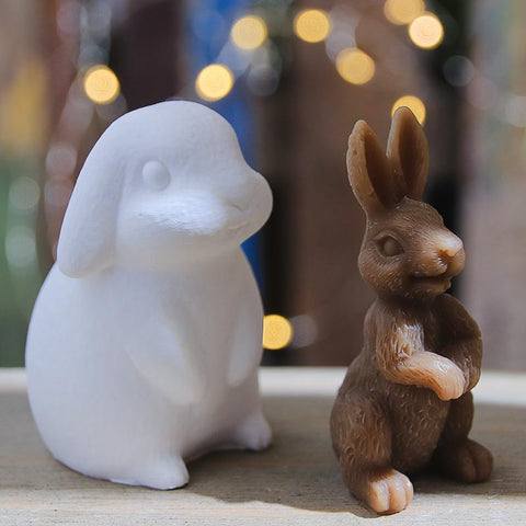 Rabbit Shaped Silicone Candle Mold 3d-HA00371-Veeddydropshipping