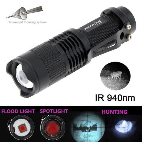 LED Tactical IR Flashlight 1000 Lumen Zoomable Focus 940nm 850nm Torch-TI00789-Veeddydropshipping
