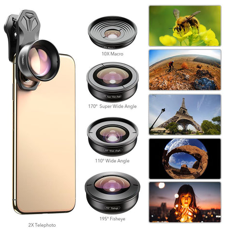 APEXEL 4K Lens Kit 5 in 1 Camera Portrait Wide Macro-PA01220-Veeddydropshipping