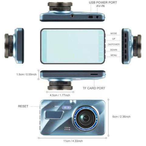 Car DVR Dash Camera 24H Dash Cam In Car DVR Camera View Mirror-AM00579-Veeddydropshipping