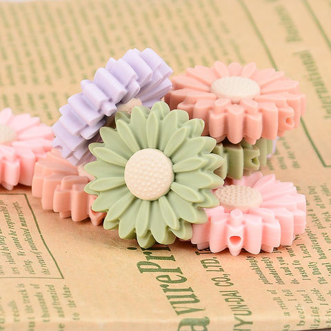 Sunflower Mini Silicone Beads DIY Pacifier Chain Baby  -JW01535-Veeddydropshipping
