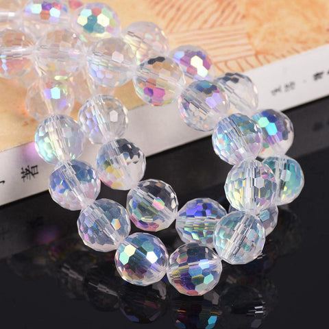 Plated Crystal Glass Loose Spacer Beads Lot Colors For Making DIY-JW01512-Veeddydropshipping
