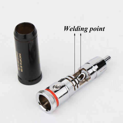 HIFI 0102Ag rhodium-plated rca plug for audio signal cable-CE00017-Veeddydropshipping