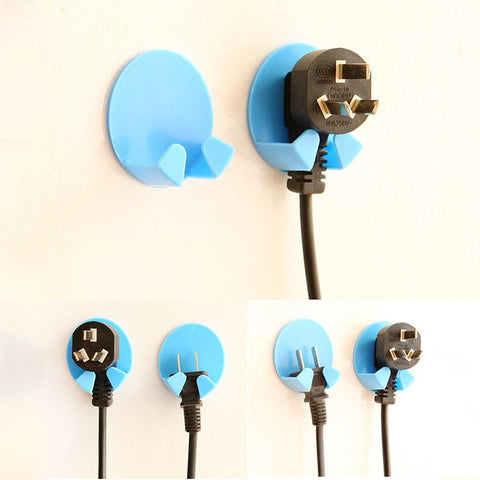 2Pcs Universal AdheSive Power Plug Holder Wire Cable Organizer Sticky Hook Home Hotel-PA00926-Veeddydropshipping