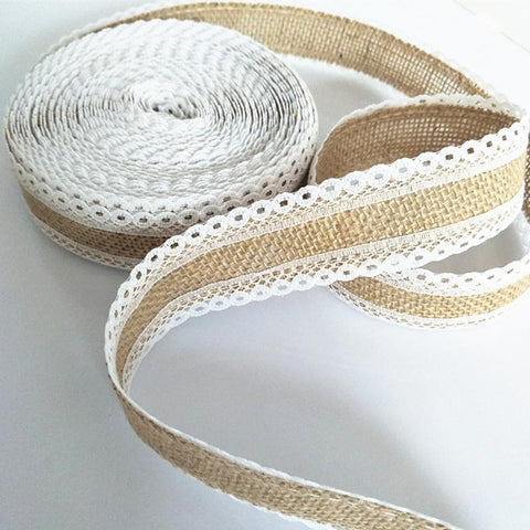 Jute Burlap Lace Rolls wedding table decoration-HA00595-Veeddydropshipping