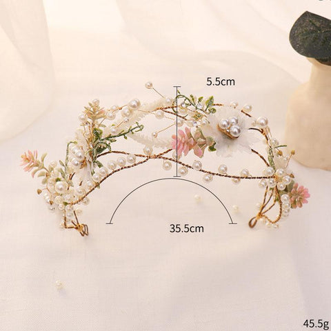 =Wedding Hairband Tiara Fairy Hair Jewelry  Pear -JW00485-Veeddydropshipping