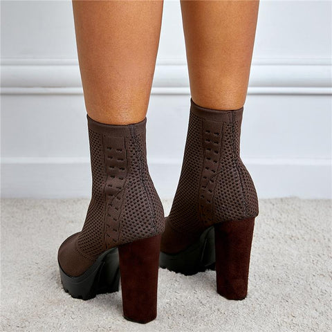 Platform Peep Toe Sandals Boots Nightclub Summer Sandles-BS01025-Veeddydropshipping