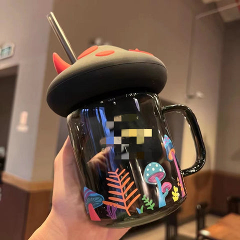 Mushroom Cup Small Devil Black Cat Mug-HA01299-Veeddydropshipping