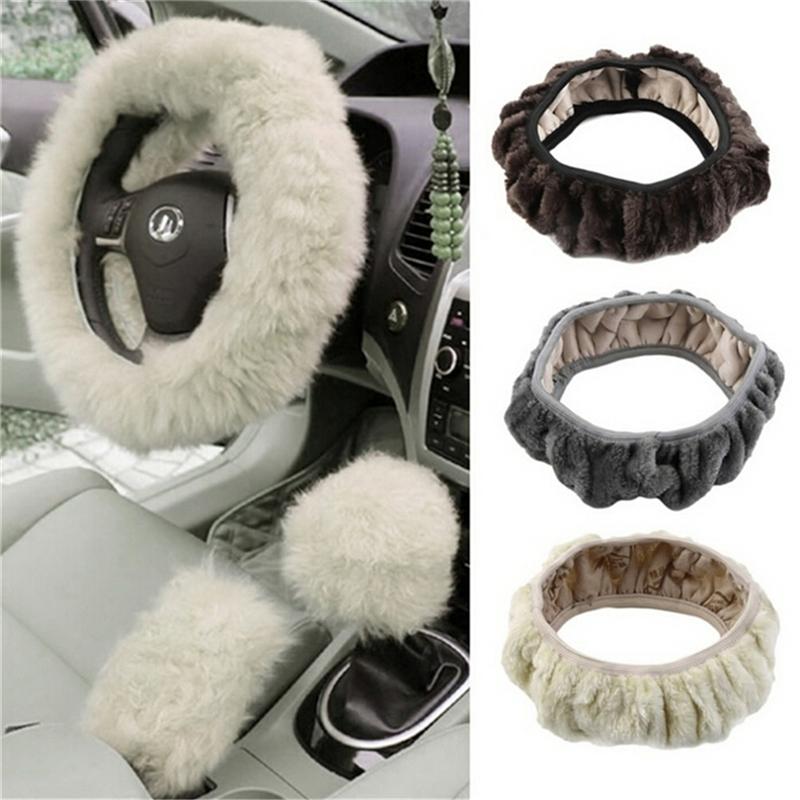 Steering Cover Woolen Handbrake-AM01482-Veeddydropshipping