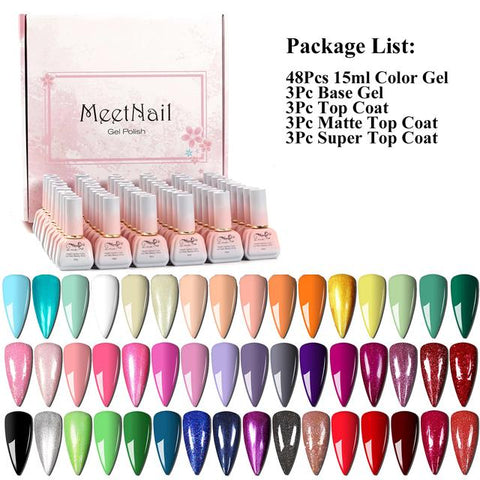 60 Colors Gel Polish Set Color With Bottles For Nail Art -BH00983-Veeddydropshipping