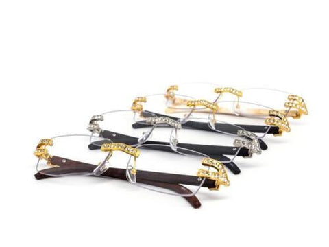 Quavo Migos Rimless Diamond SQUARE Frame-MF00831-Veeddydropshipping