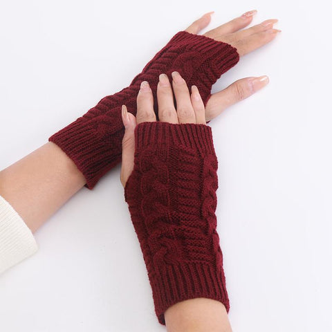 1 Pair Women Winter Warm Gloves Sexy Faux Rabbit Fur Hand Wrist Warmer Fingerless -OS01094-Veeddydropshipping