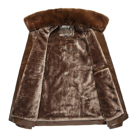 fur one middle-aged and elderly leather jacket men&#39;s new plus-MF01387-Veeddydropshipping