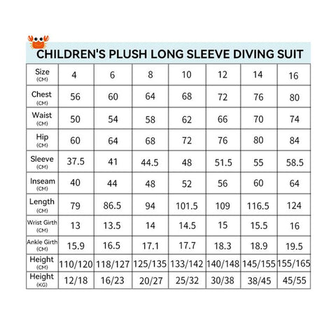 Children Thermal Wetsuit 3mm Neoprene Diving Suit For Boys Girls Surfing Thick -OS00249-Veeddydropshipping