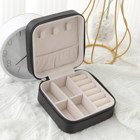 Leather Jewelry Box Single-layer Storage Box-JW01699-Veeddydropshipping