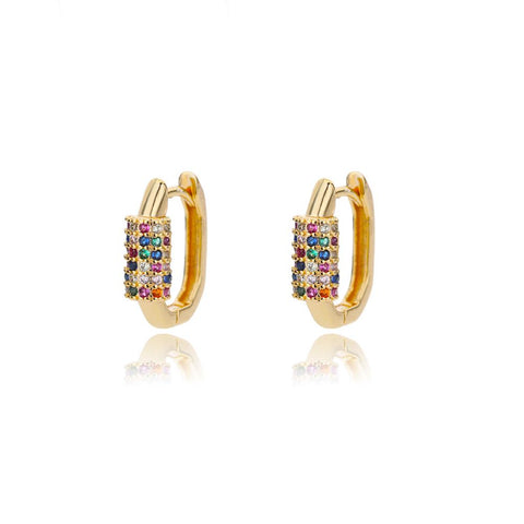 Stainless Steel Square Earrings For Women  Cubic Zirconic -JW01434-Veeddydropshipping