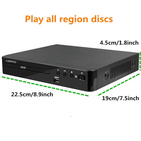 Mini USB RCA DVD Player Region LED Display-Veeddydropshipping