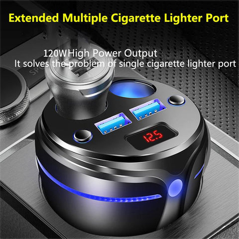 120W Car Charger for Cigarette Lighter 2-Sockets-PA01135-Veeddydropshipping