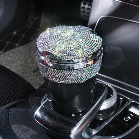 LED Car Ashtray With Light Diamond Cigar Cigarette Ashtray Smoke-AM00052-Veeddydropshipping