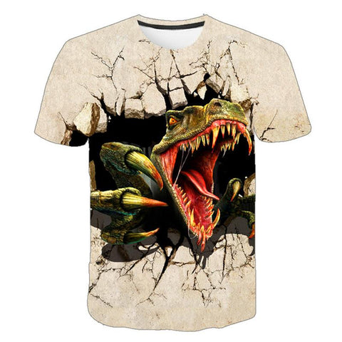 Kids Boys Girls Jurassic Park 3 Clothes Summer Dinosaur T Shirt Short-TB01172-Veeddydropshipping