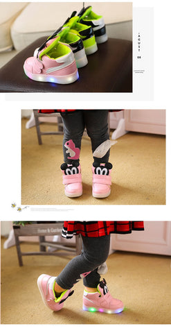 Light Up Fashion Cartoon Glowing Children&#39;s Shoes LED Fashion Korean-TB00124-Veeddydropshipping