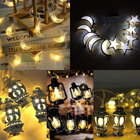 EID Mubarak Decor Ramadan Decorations Moon Star Led String Lights-TI00935-Veeddydropshipping