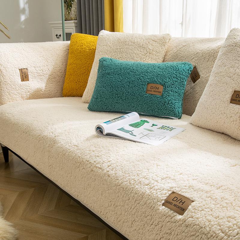 Lamb Wool Sofa Cushion Covers-HA00512-Veeddydropshipping