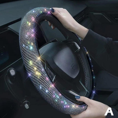 Diamond Sparkling Car Suv Steering Wheel Protector Vehicle-AM01494-Veeddydropshipping