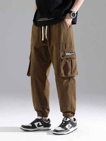 Pants Men Plus Size Baggy Joggers Streetwear-MF00608-Veeddydropshipping