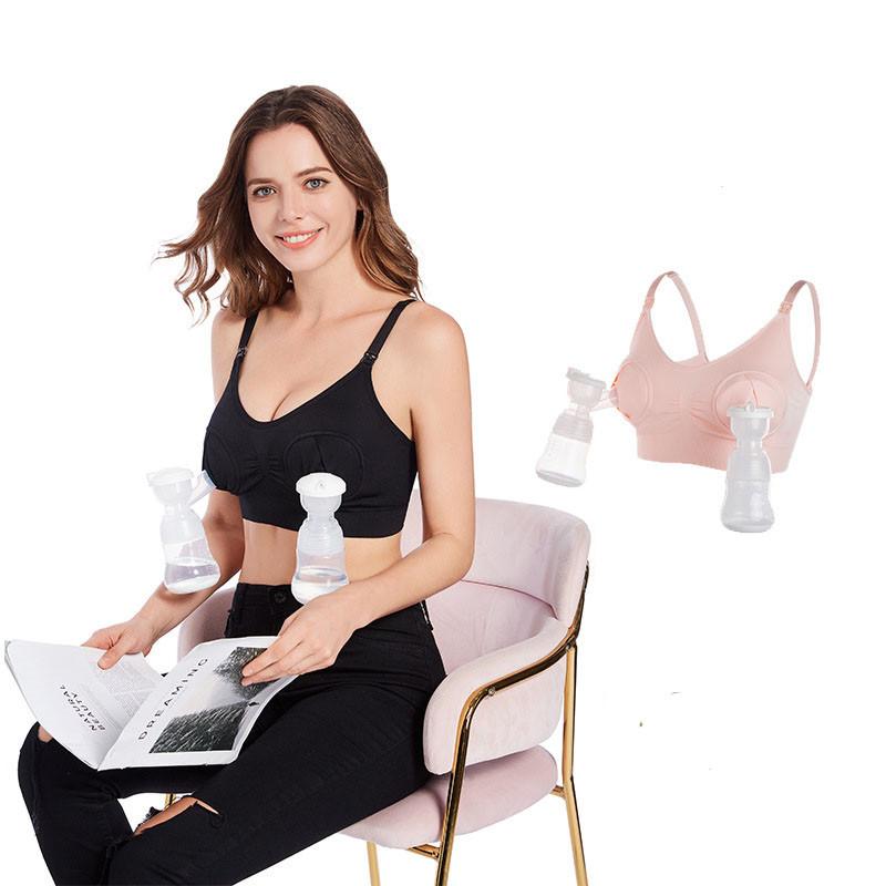Maternity Bra Cotton Bra For Nursing Push Up Hands Free Breast Pump-TB00646-Veeddydropshipping