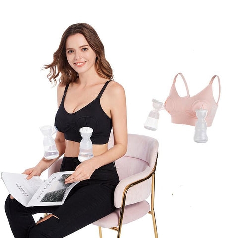 Maternity Bra Cotton Bra For Nursing Push Up Hands Free Breast Pump-TB00646-Veeddydropshipping