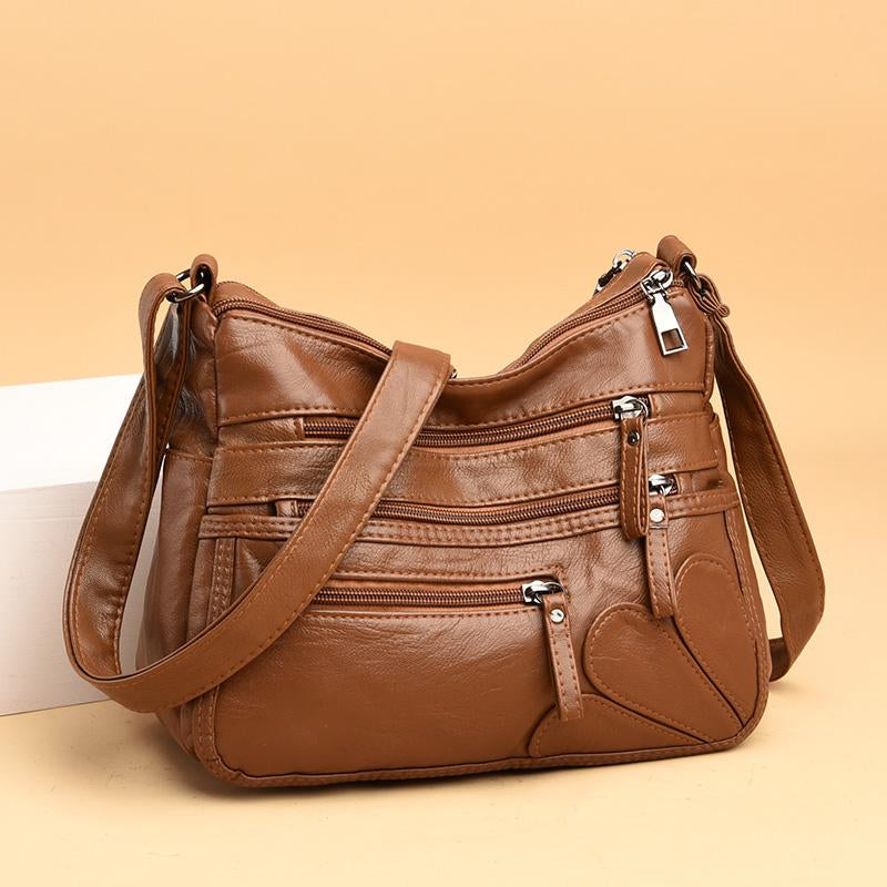 Bag Pu Leather Crossbody Bag Multi-pockets Messenger-BS00091-Veeddydropshipping