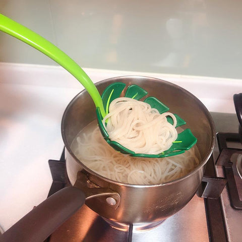 Monstera Leaf Colande Multifunction Soup Spoon Strainer-HA01316-Veeddydropshipping