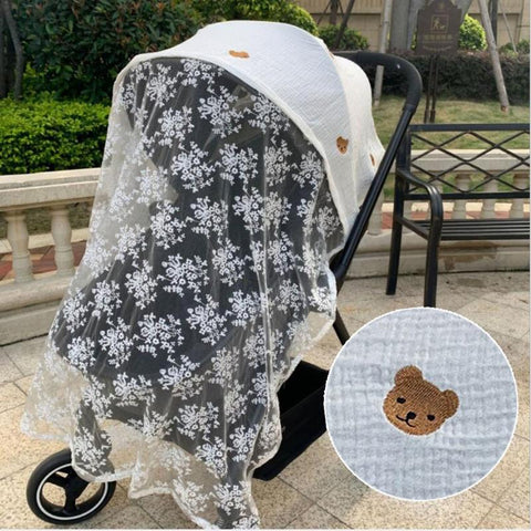 Baby Stroller Cover Breathable Mesh Mosquitoes Net Gauze Sunshade Windshield-TB00412-Veeddydropshipping