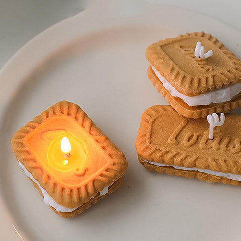 Biscuit Scented Candles Ornaments Food Shape Candles-HA00382-Veeddydropshipping