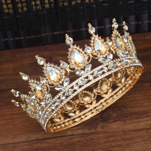 King Tiaras and Crowns Bridal Diadem For Bride Women  -JW00532-Veeddydropshipping