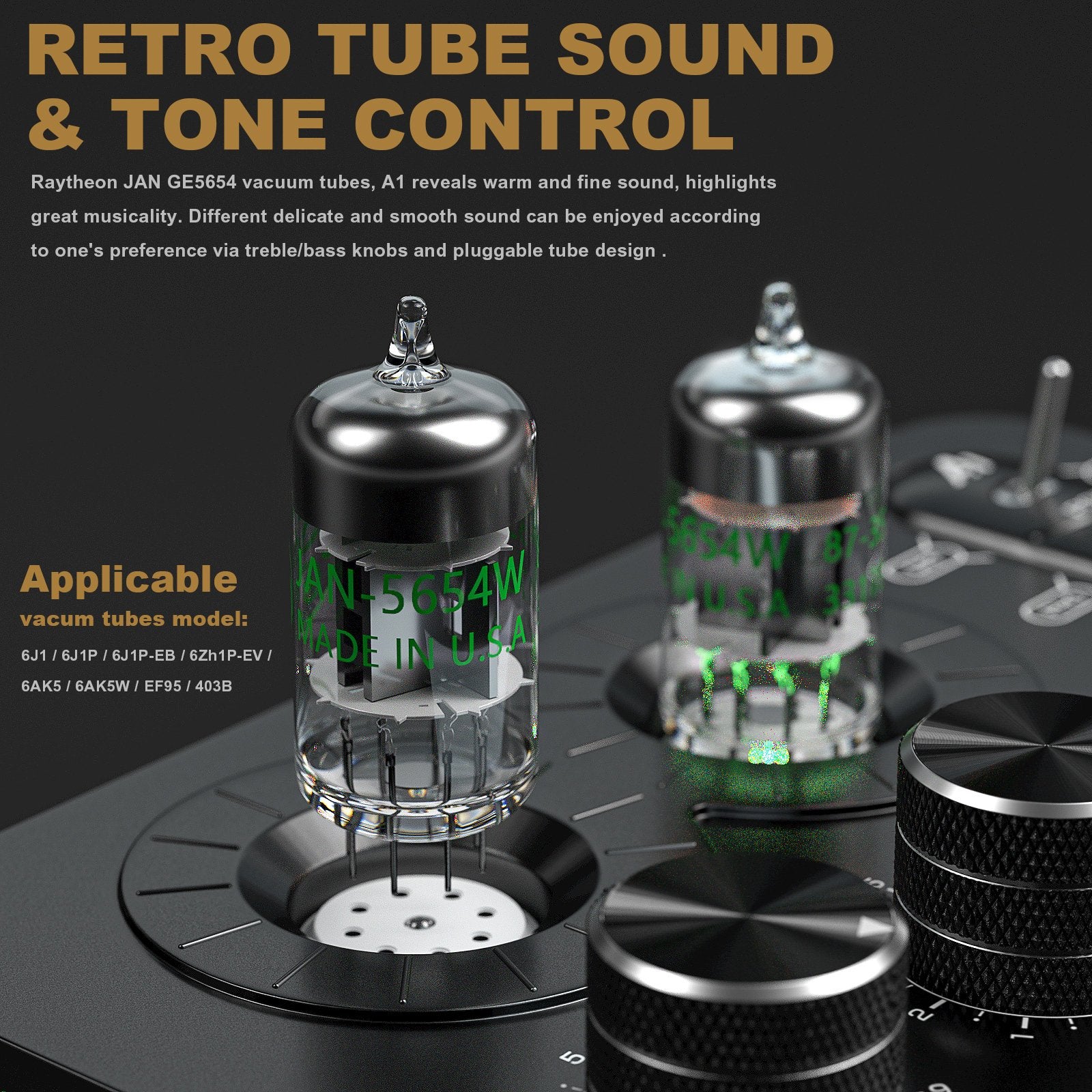 Vacuum Tube Phono Preamp Audio Headphone Amplifier-Veeddydropshipping